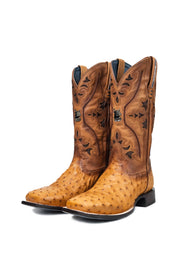 Ostrich Brady Square Toe Cowboy Boot