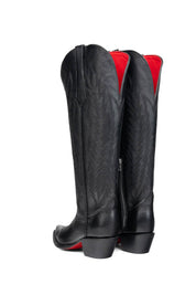 Gia Tall Red Bottom Wide Calf Snip Toe Cowgirl Boot