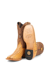 Monroe Caiman Tail Square Toe Cowboy Boot