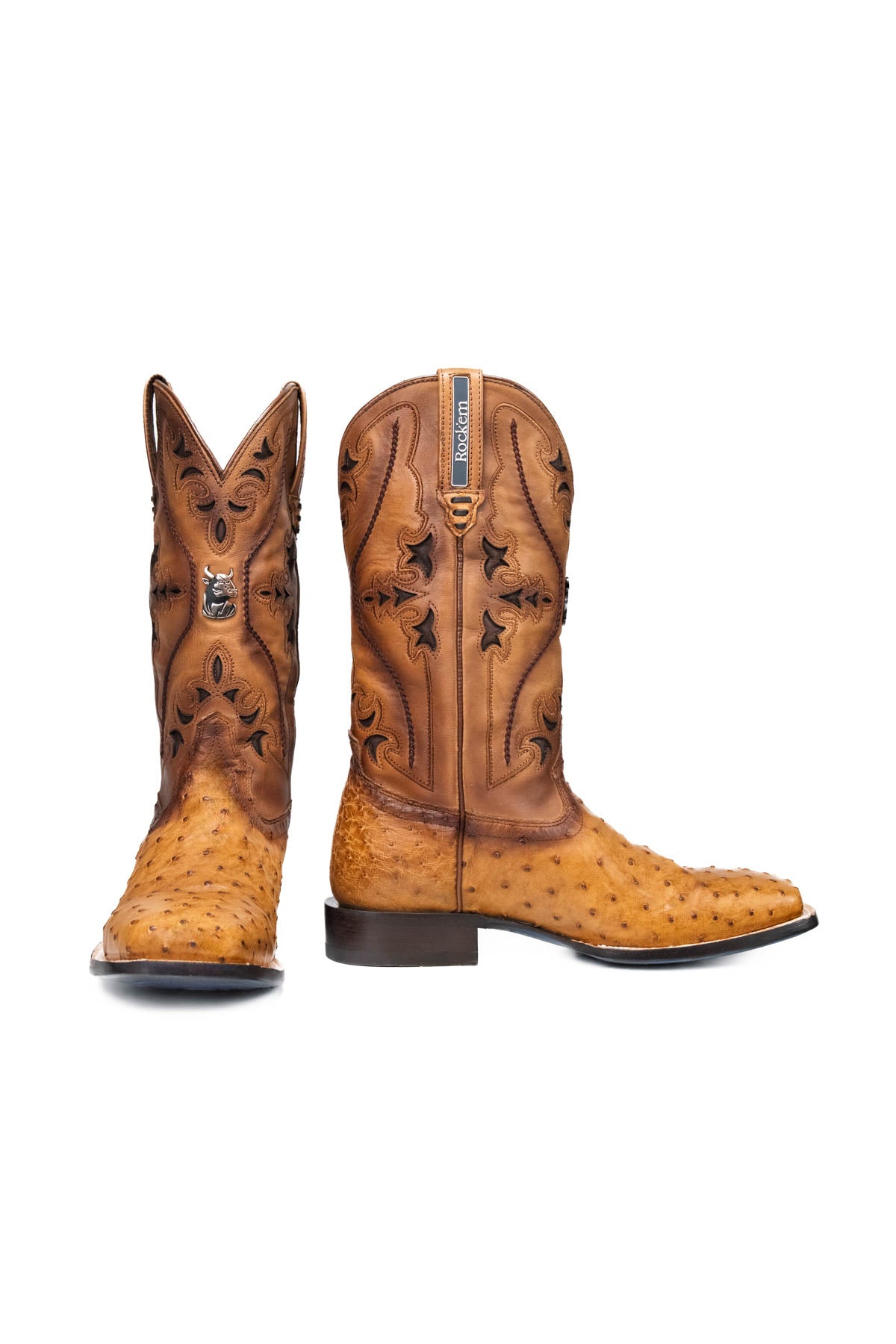 Ostrich Brady Square Toe Cowboy Boot