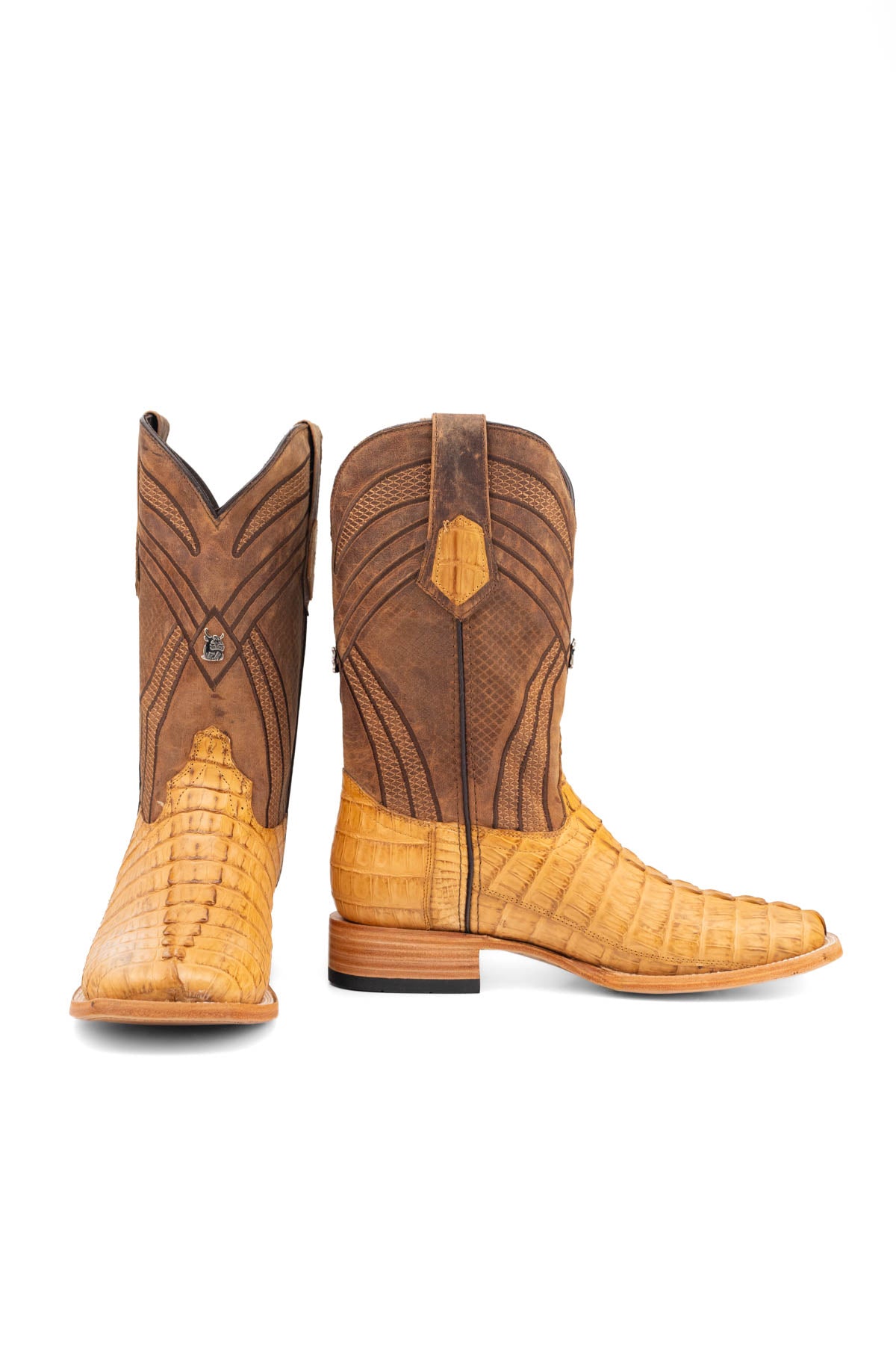 Monroe Caiman Tail Square Toe Cowboy Boot