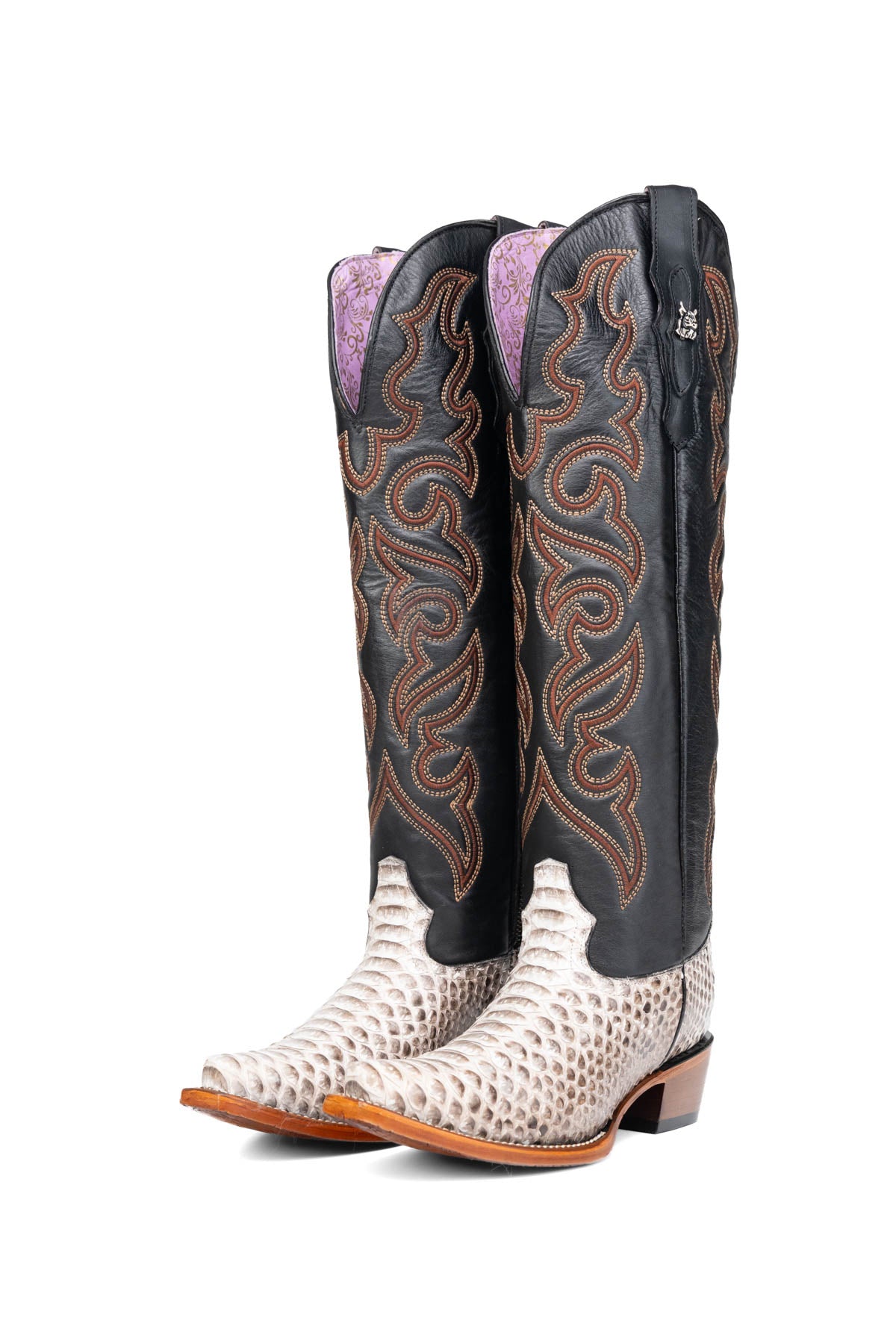 Ariana Python Tall Snip Toe Cowgirl Boot