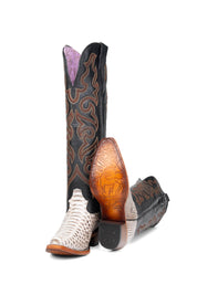 Ariana Python Tall Snip Toe Cowgirl Boot