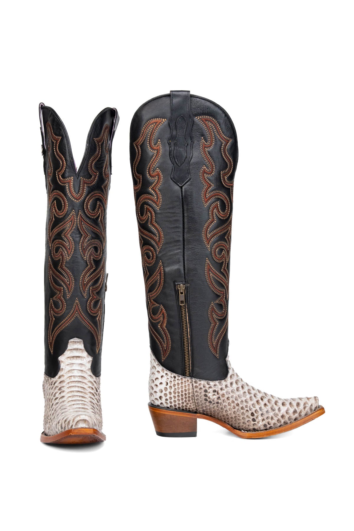 Ariana Python Tall Snip Toe Cowgirl Boot