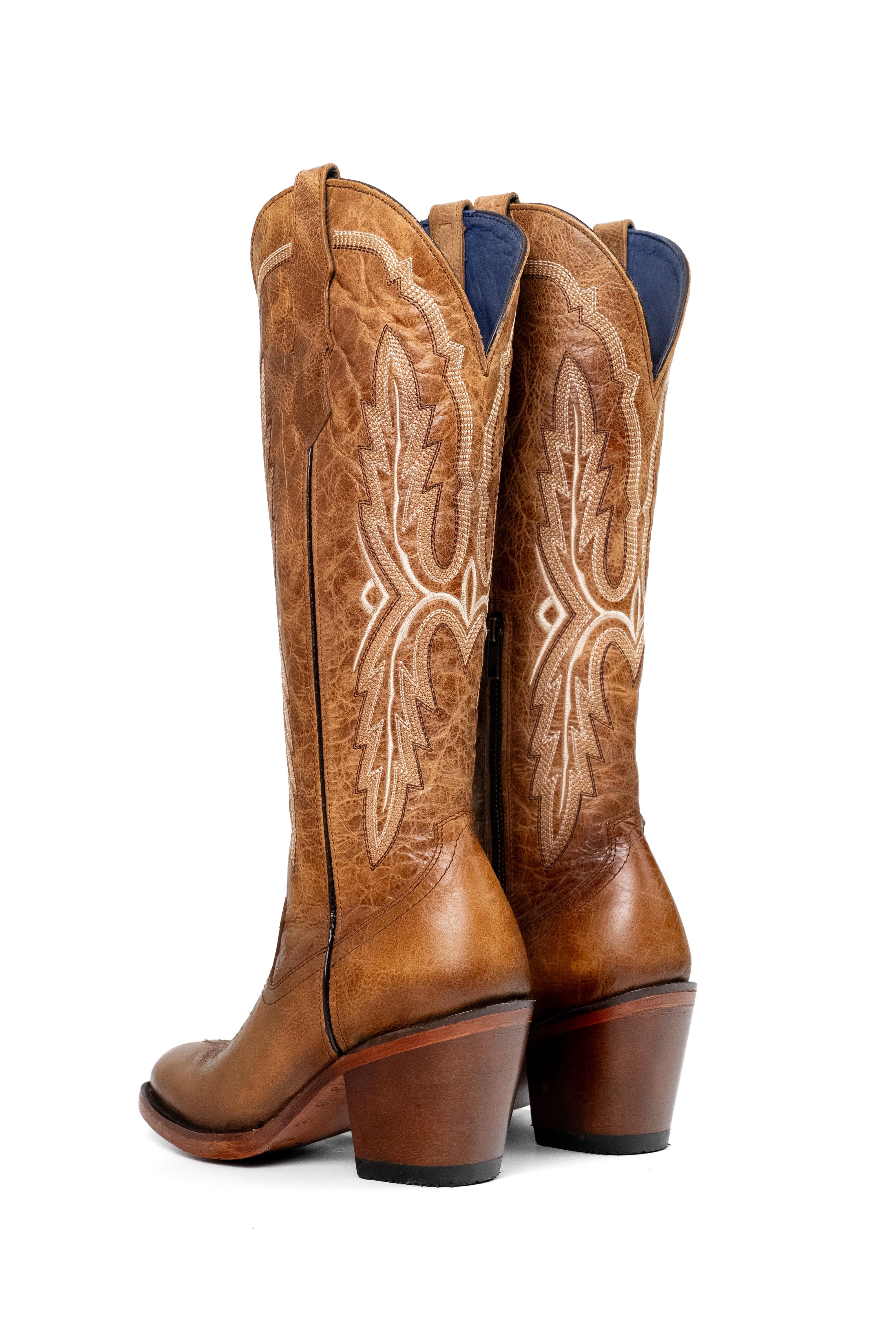 Amanda Tall Round Toe Cowgirl Boot