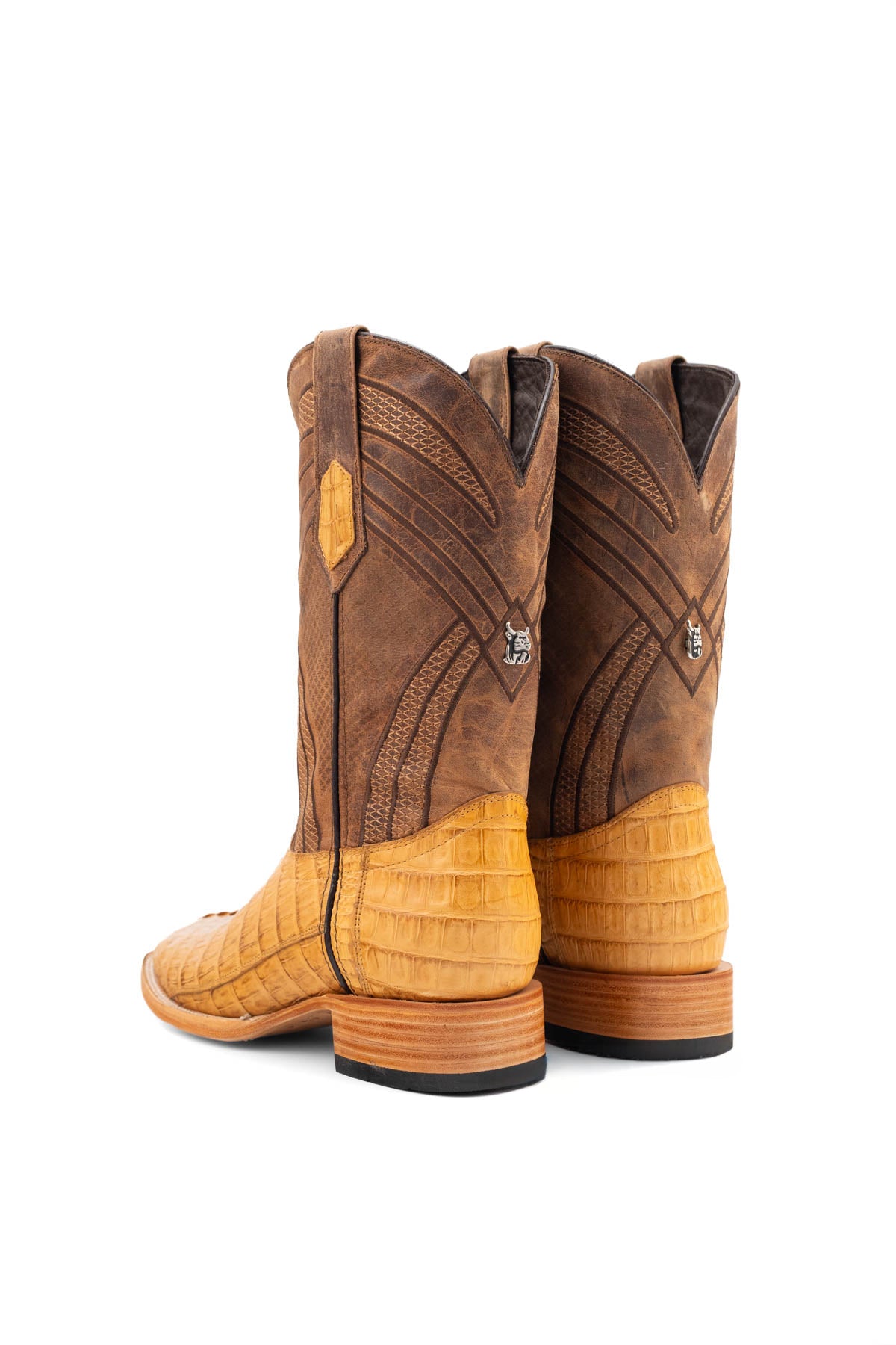 Monroe Caiman Tail Square Toe Cowboy Boot