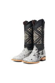Women Aztec Cowhide Square Toe Cowgirl Boot Size 7 Box Du10