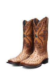 Ostrich Brady Square Toe Cowboy Boot