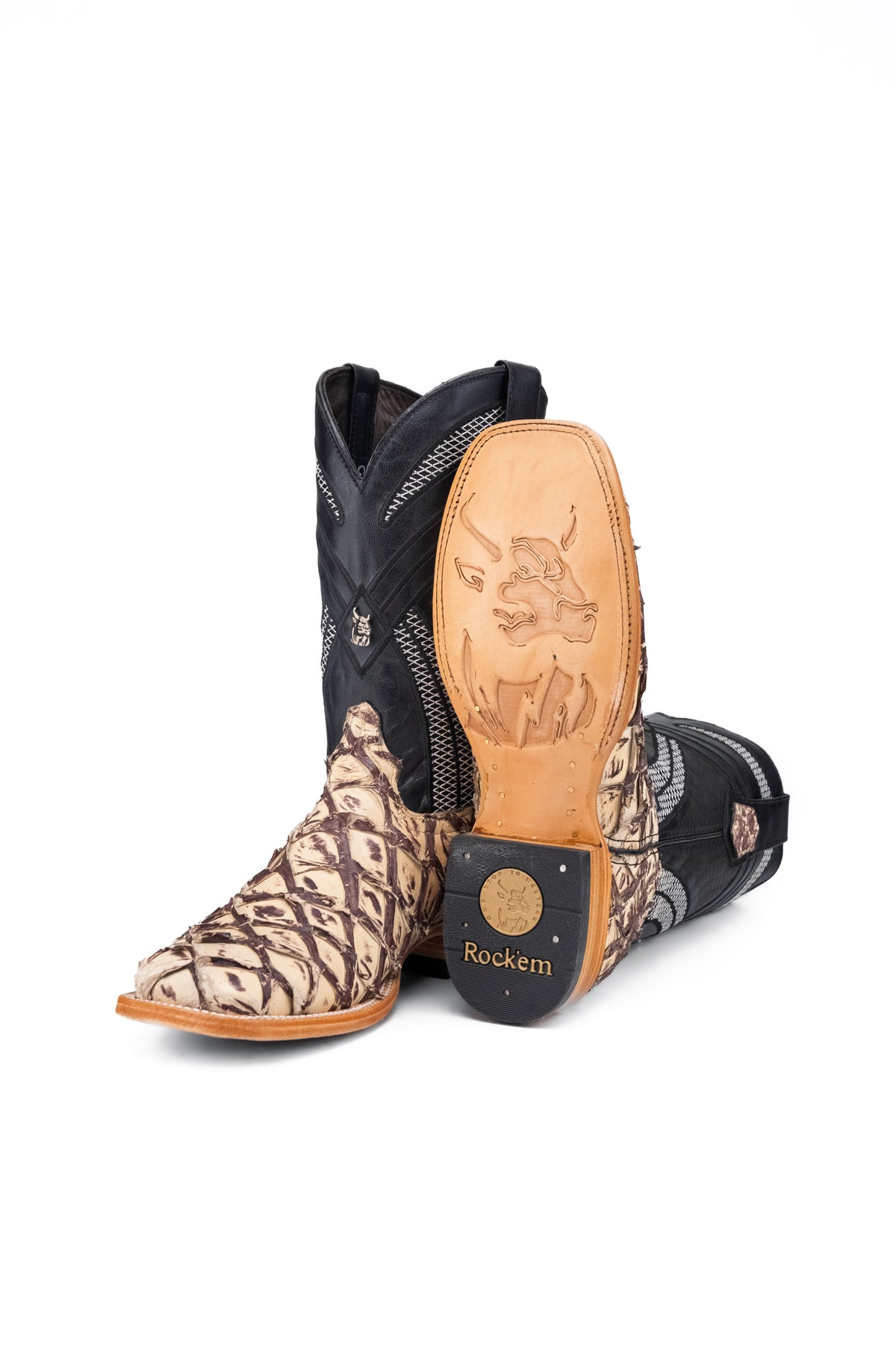 Monroe Pirarucu Square Toe Cowboy Boot