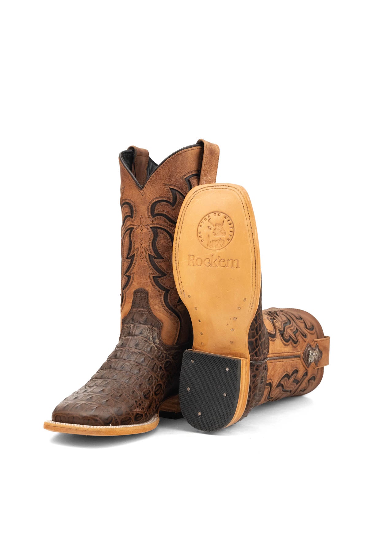 Bruce Hornback Youth Square Toe Cowboy Boot