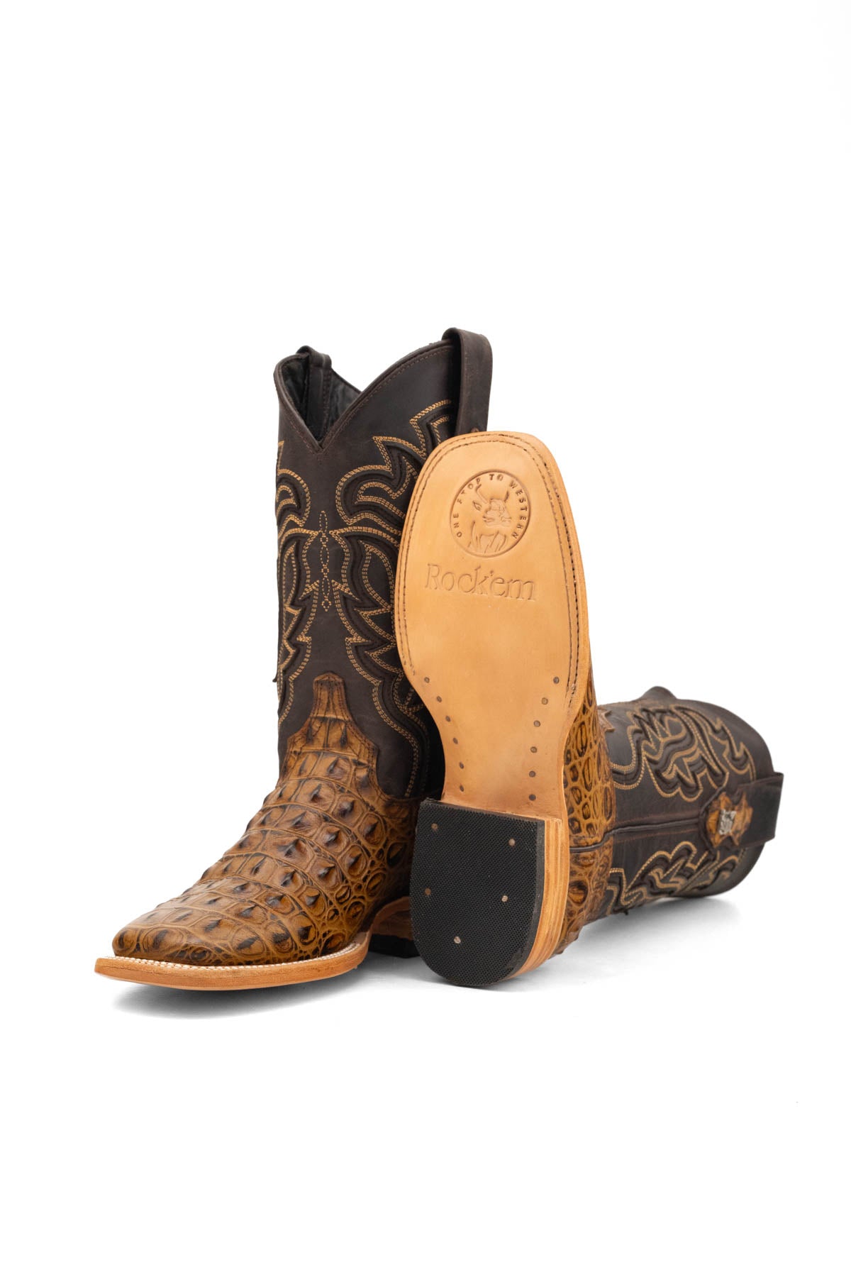 Bruce Hornback Youth Square Toe Cowboy Boot