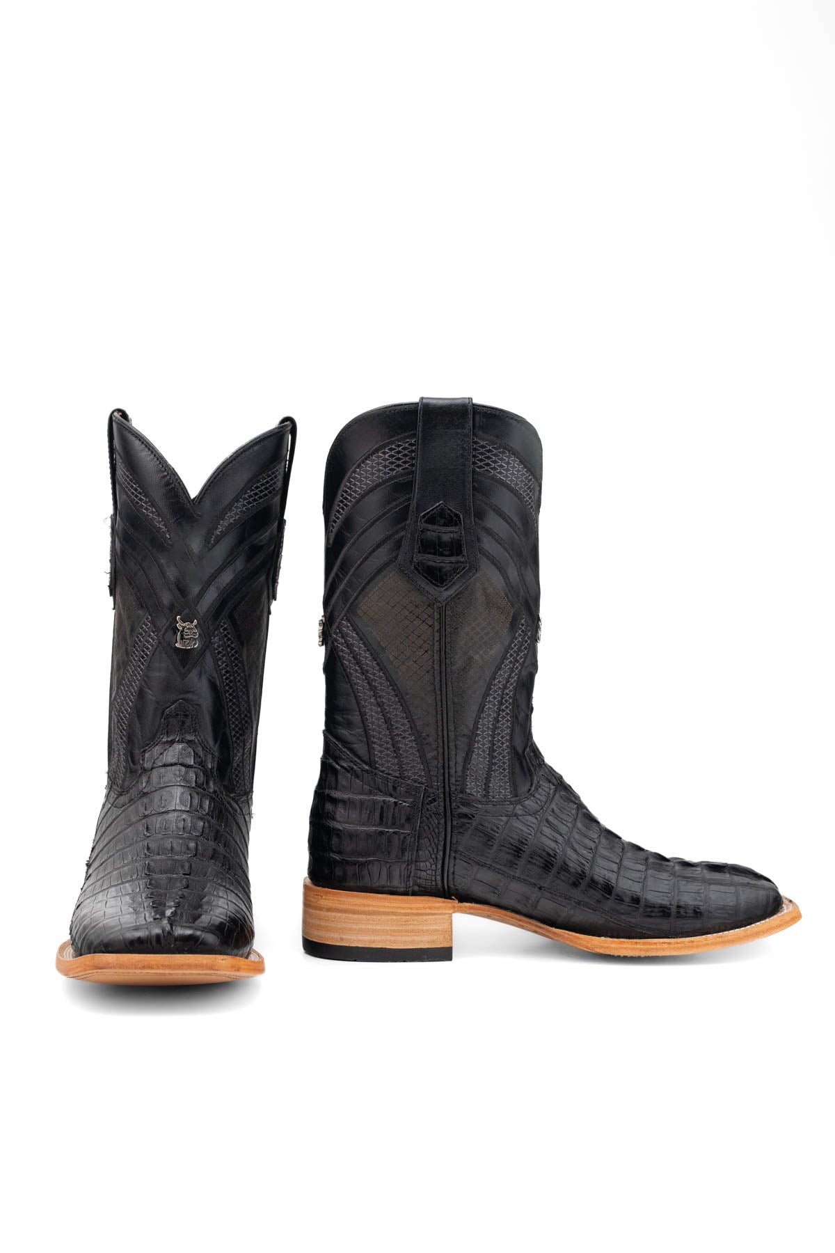 Monroe Caiman Tail Square Toe Cowboy Boot