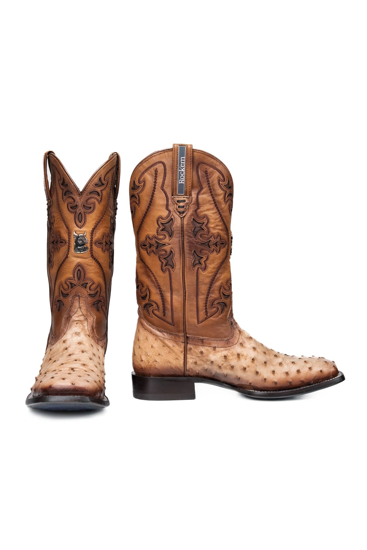 Ostrich Brady Square Toe Cowboy Boot