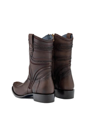 Caiman Belly Hornstone Narrow Toe Ankle Boot