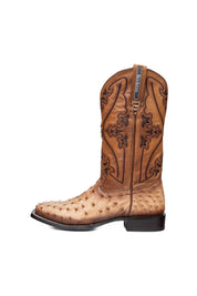 Ostrich Brady Square Toe Cowboy Boot