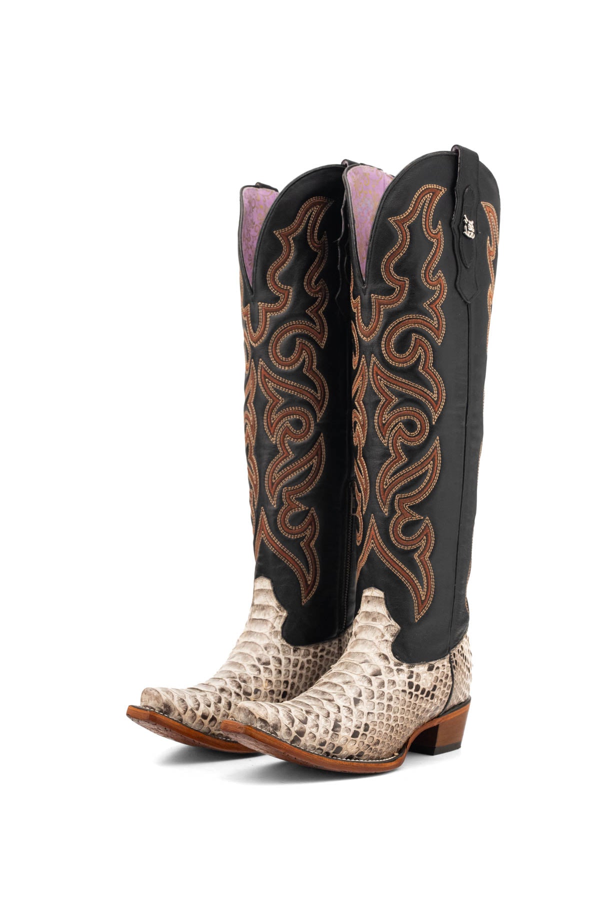 Ariana Python Tall Snip Toe Cowgirl Boot