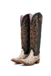 Ariana Python Tall Snip Toe Cowgirl Boot