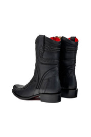 Caiman Belly Hornstone Red Bottom Narrow Toe Ankle Boot