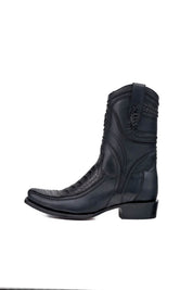 Caiman Belly Hornstone Red Bottom Narrow Toe Ankle Boot