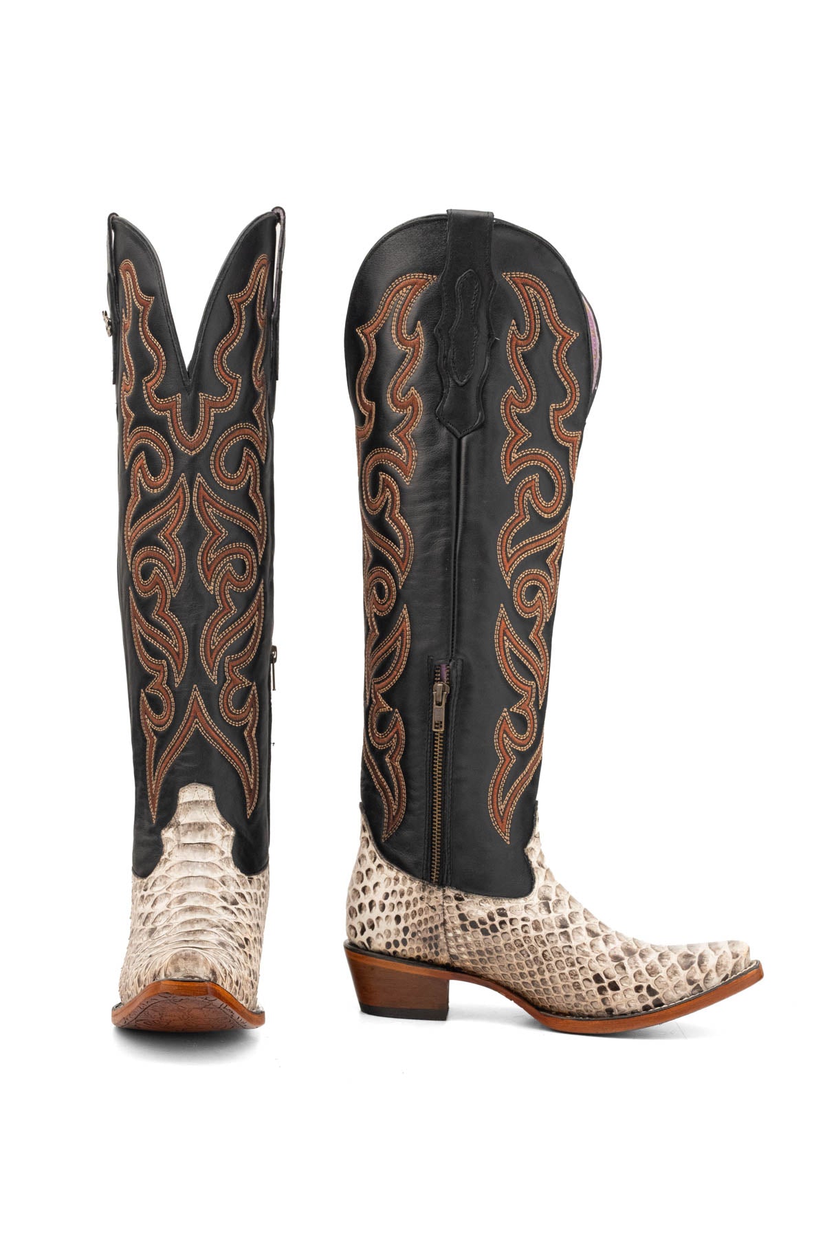 Ariana Python Tall Snip Toe Cowgirl Boot