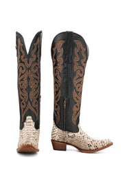 Ariana Python Tall Snip Toe Cowgirl Boot