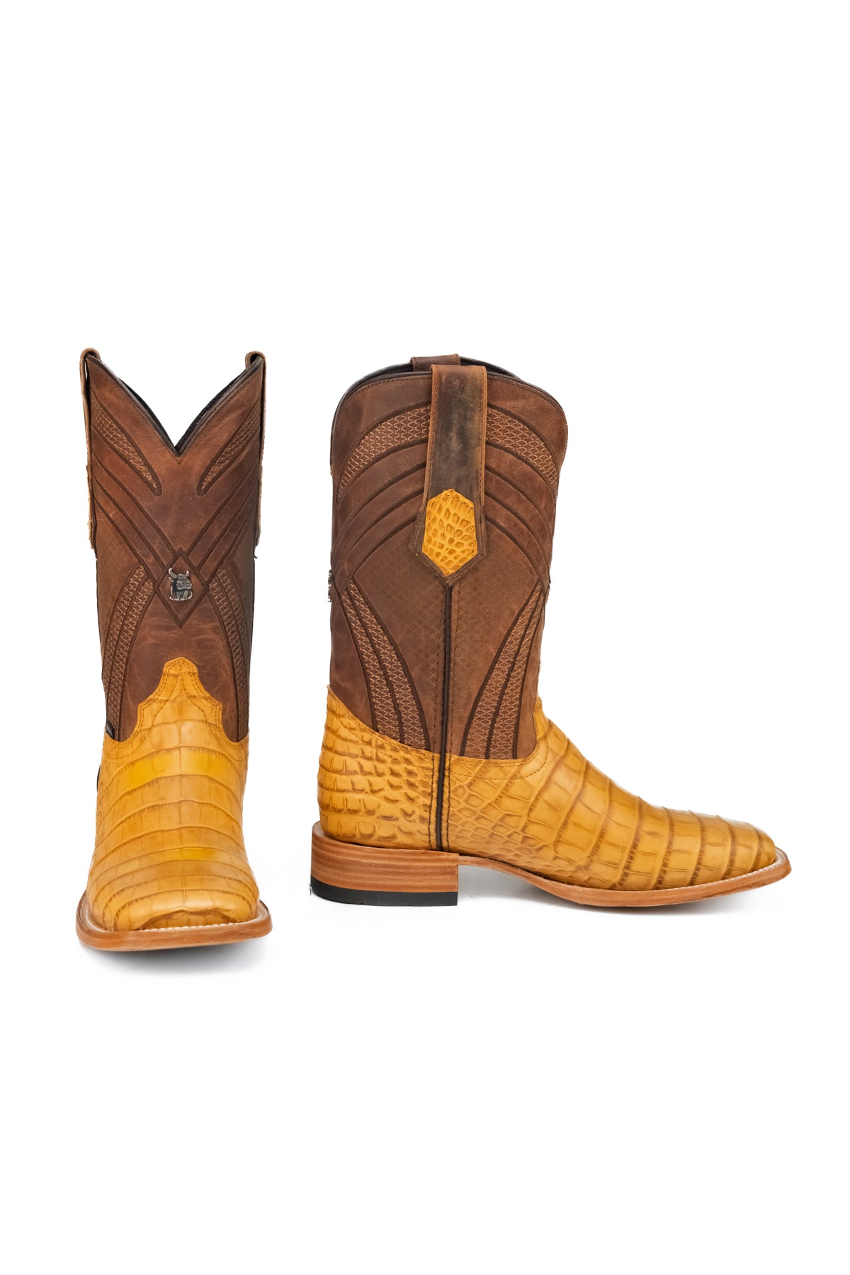 Monroe Gator Belly Square Toe Cowboy Boot