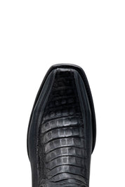 Caiman Belly Hornstone Red Bottom Narrow Toe Ankle Boot