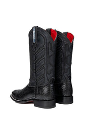 Python Versatile Red Bottom Square Toe Cowboy Boot