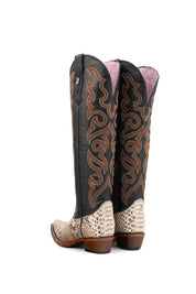 Ariana Python Tall Snip Toe Cowgirl Boot