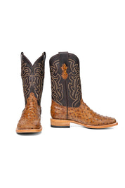 Bruce Ostrich Square Toe Cowboy Boot
