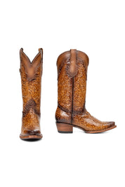 Mila Tooled Snip Toe Cowgirl Boot