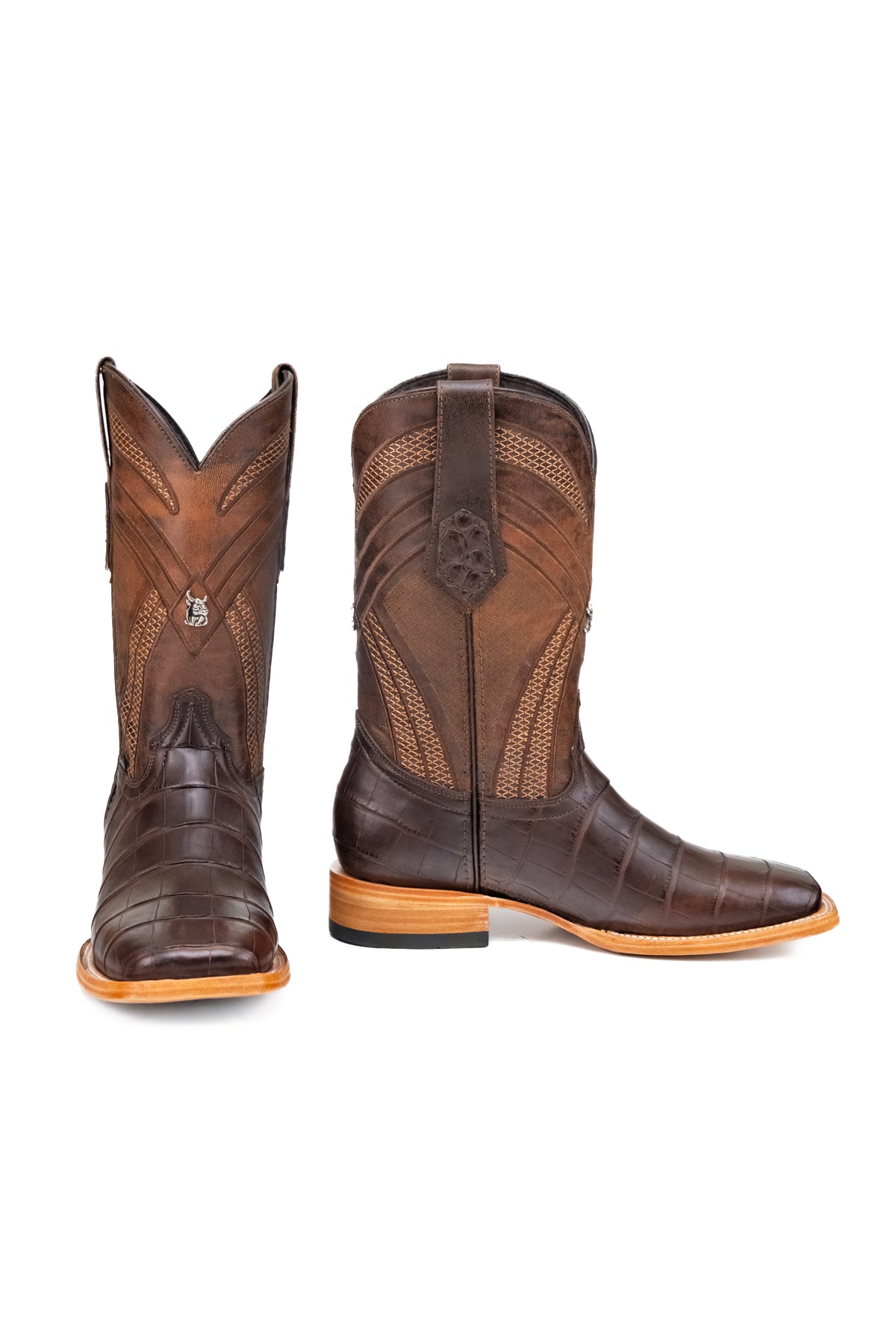 Monroe Gator Belly Square Toe Cowboy Boot