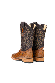 Bruce Ostrich Square Toe Cowboy Boot