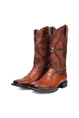 Ostrich Brady Square Toe Cowboy Boot