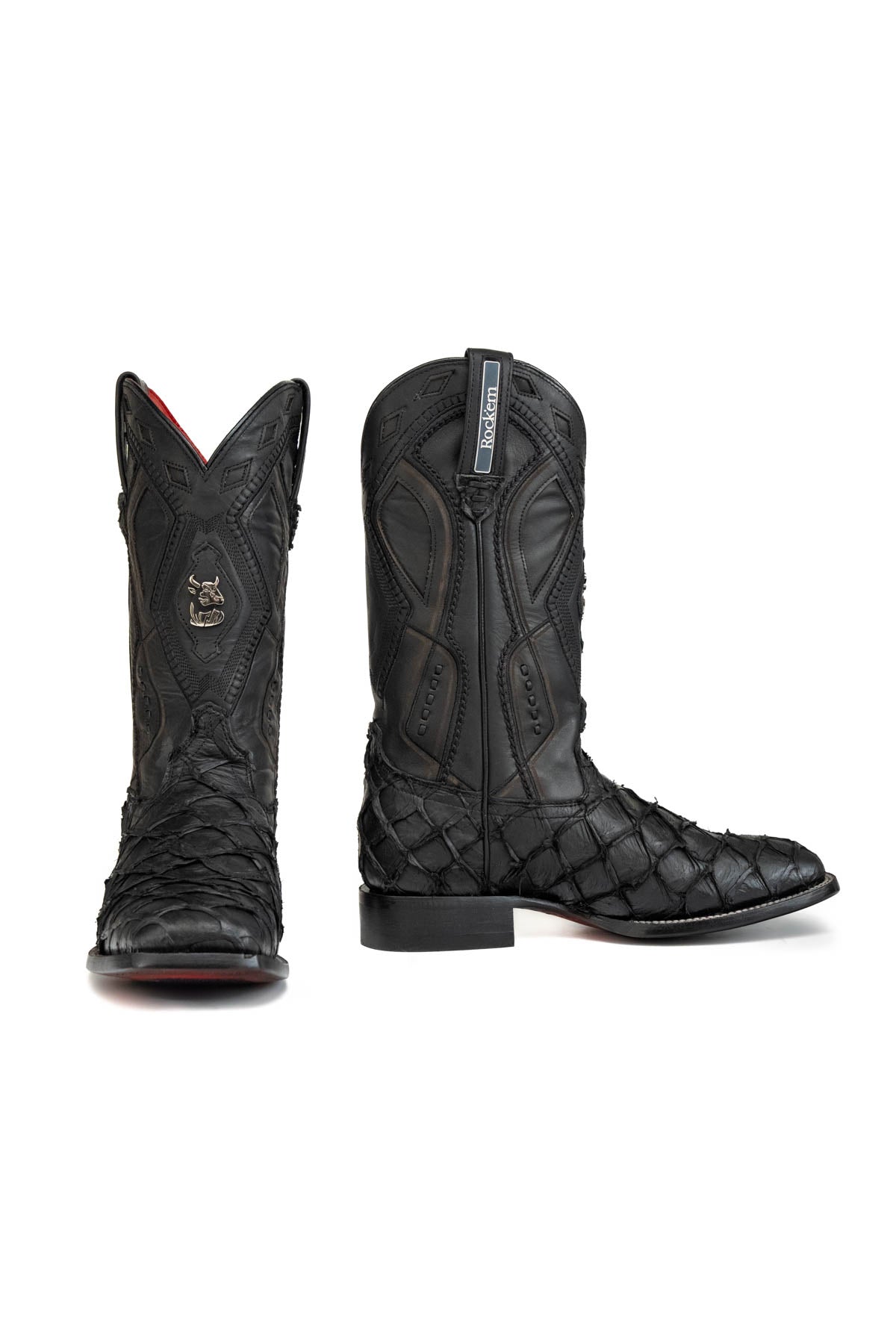 Pirarucu Limited Square Red Bottom Toe Cowboy Boot