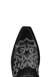 Fabiola Suede Tall Red Bottom Snip Toe Cowgirl Boot