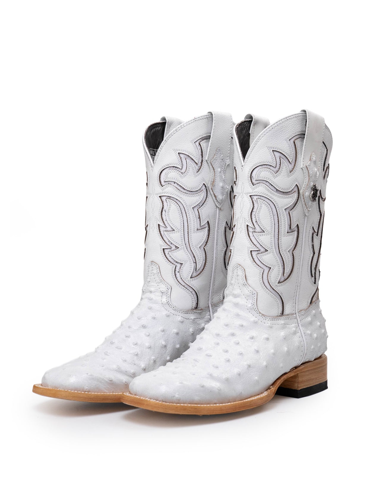 Bruce Ostrich Square Toe Cowboy Boot