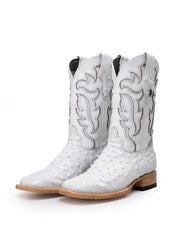 Bruce Ostrich Square Toe Cowboy Boot