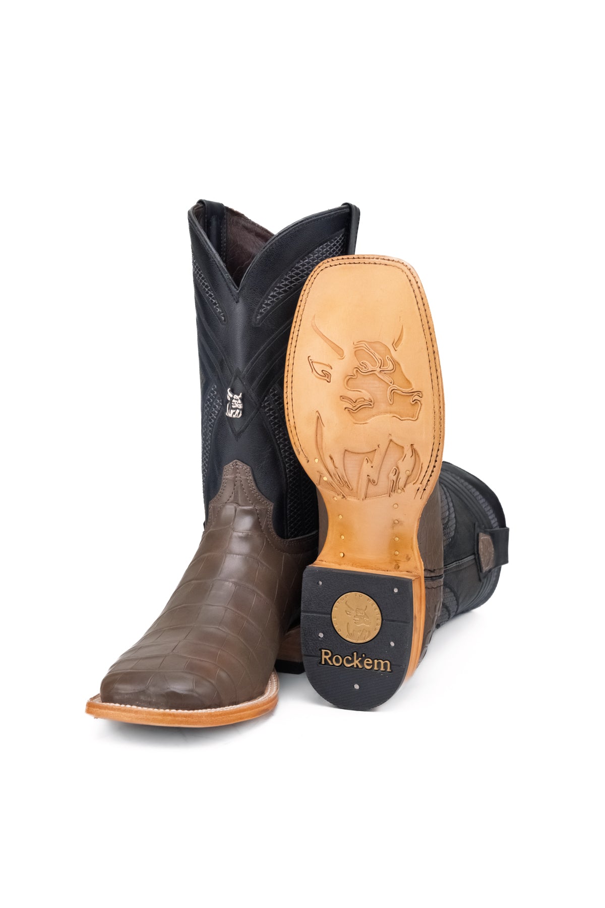 Monroe Gator Belly Square Toe Cowboy Boot
