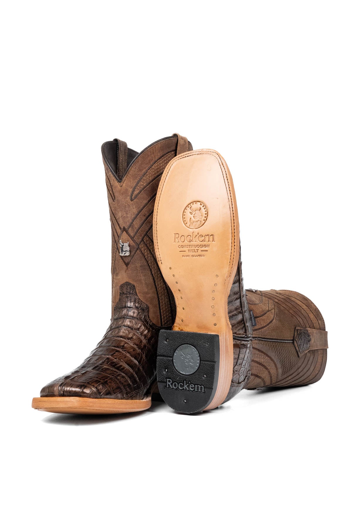 Monroe Caiman Tail Square Toe Cowboy Boot