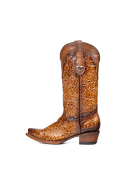 Mila Tooled Snip Toe Cowgirl Boot