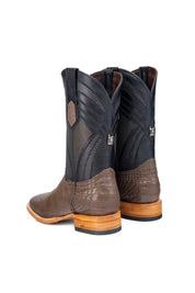 Monroe Gator Belly Square Toe Cowboy Boot