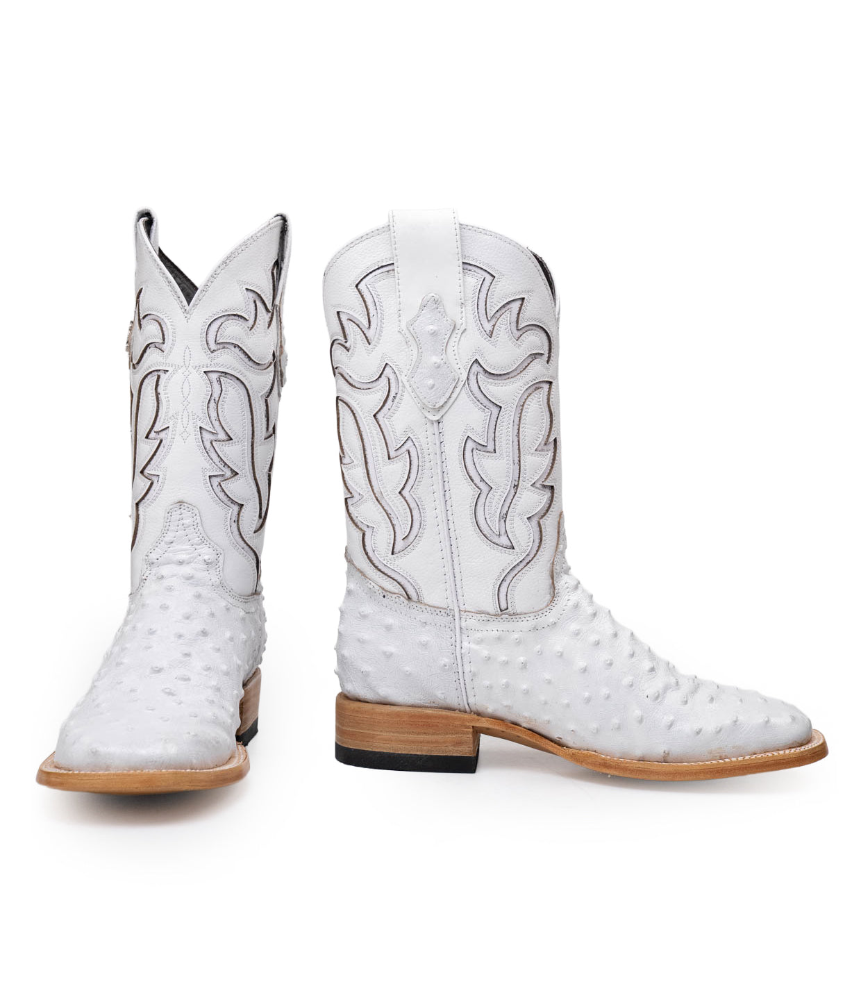 Bruce Ostrich Square Toe Cowboy Boot