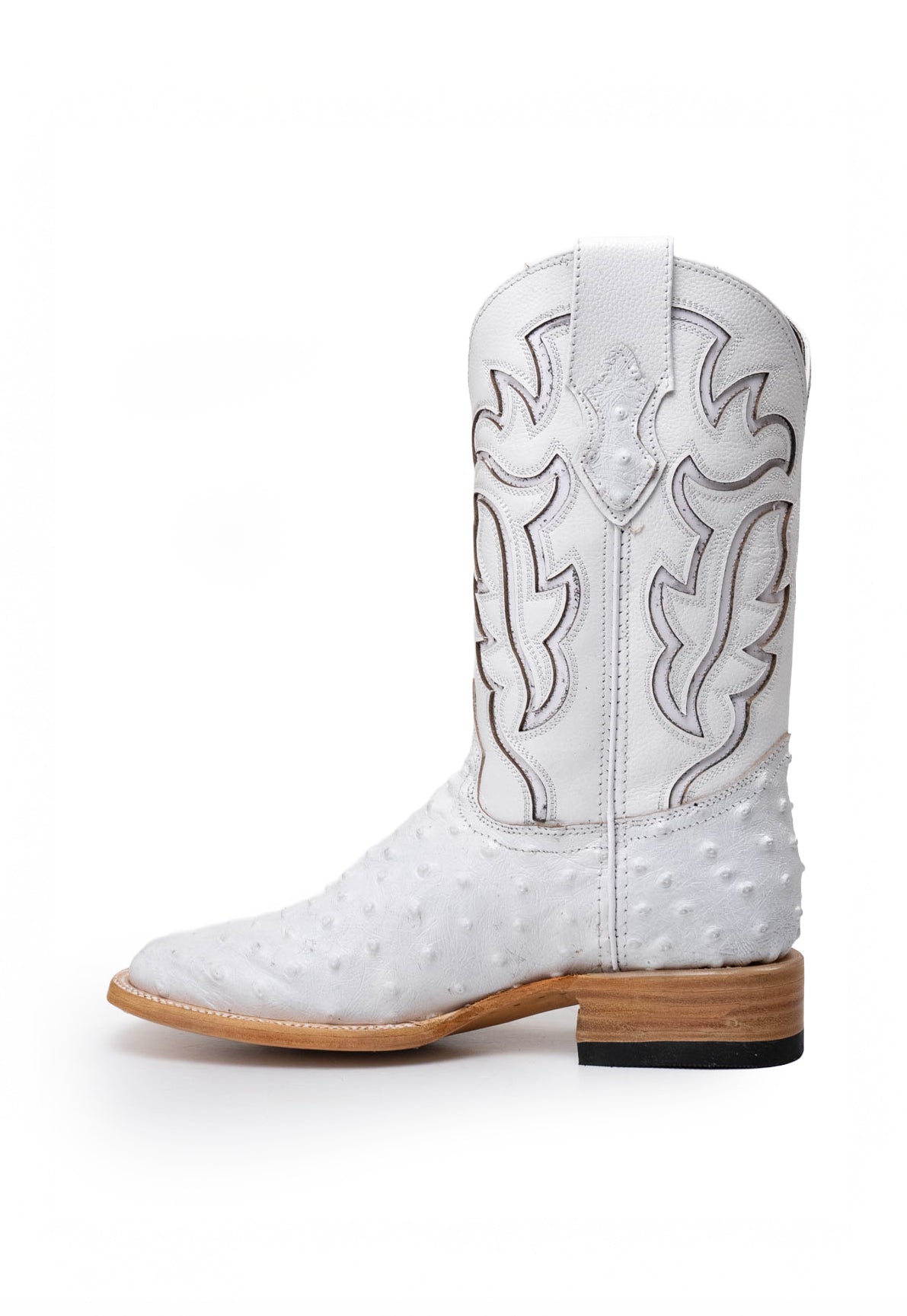 Bruce Ostrich Square Toe Cowboy Boot