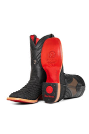 Monroe Giant Python Red Bottom Square Toe Cowboy Boot