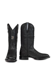 Caiman Hornback Belcrest Red Bottom Square Toe Cowboy Boot