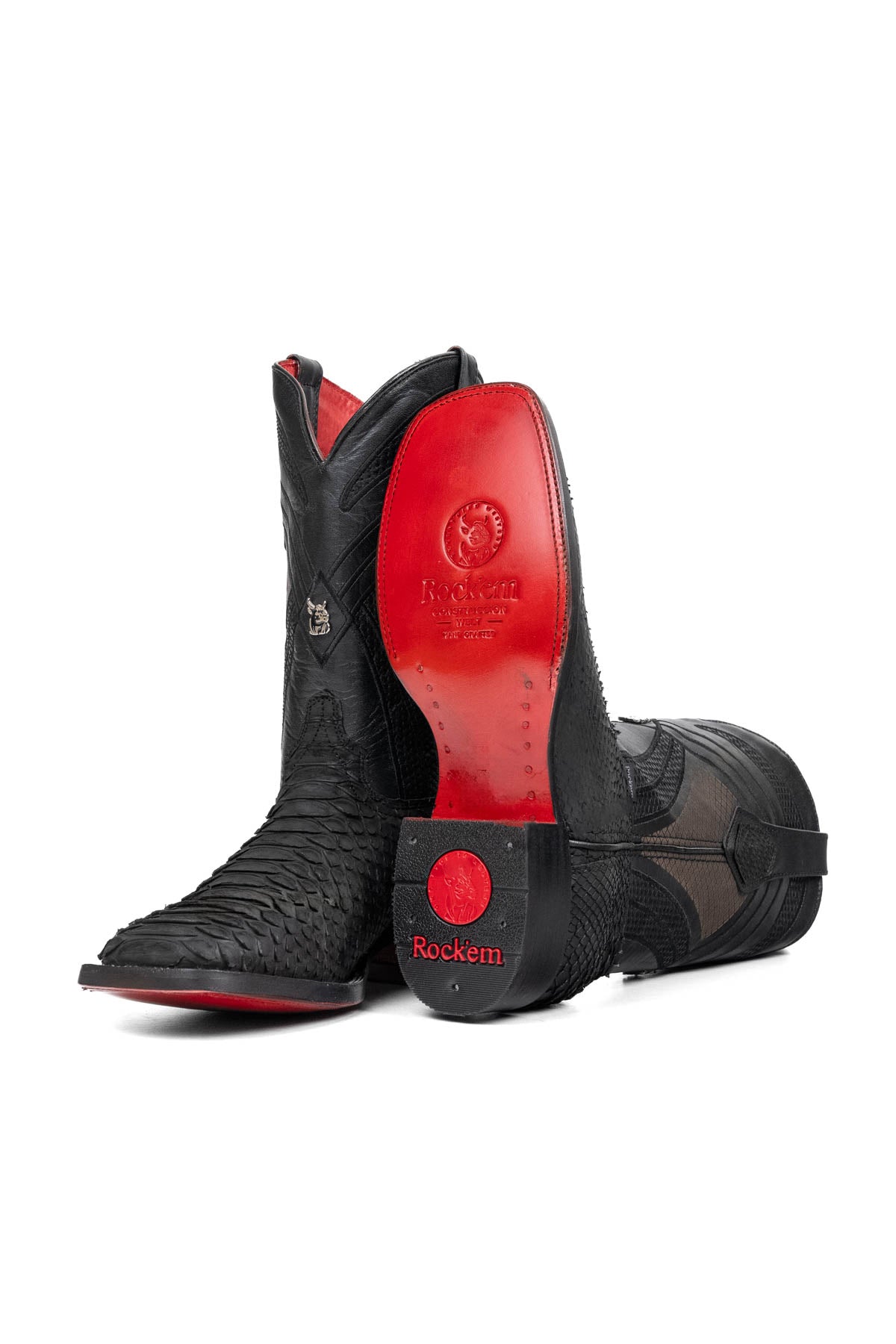 Monroe Python Red Bottom Square Toe Cowboy Boot