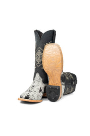 Women Aztec Cowhide Square Toe Cowgirl Boot Size 10 Box Du22