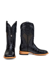 Monroe Gator Belly Square Toe Cowboy Boot