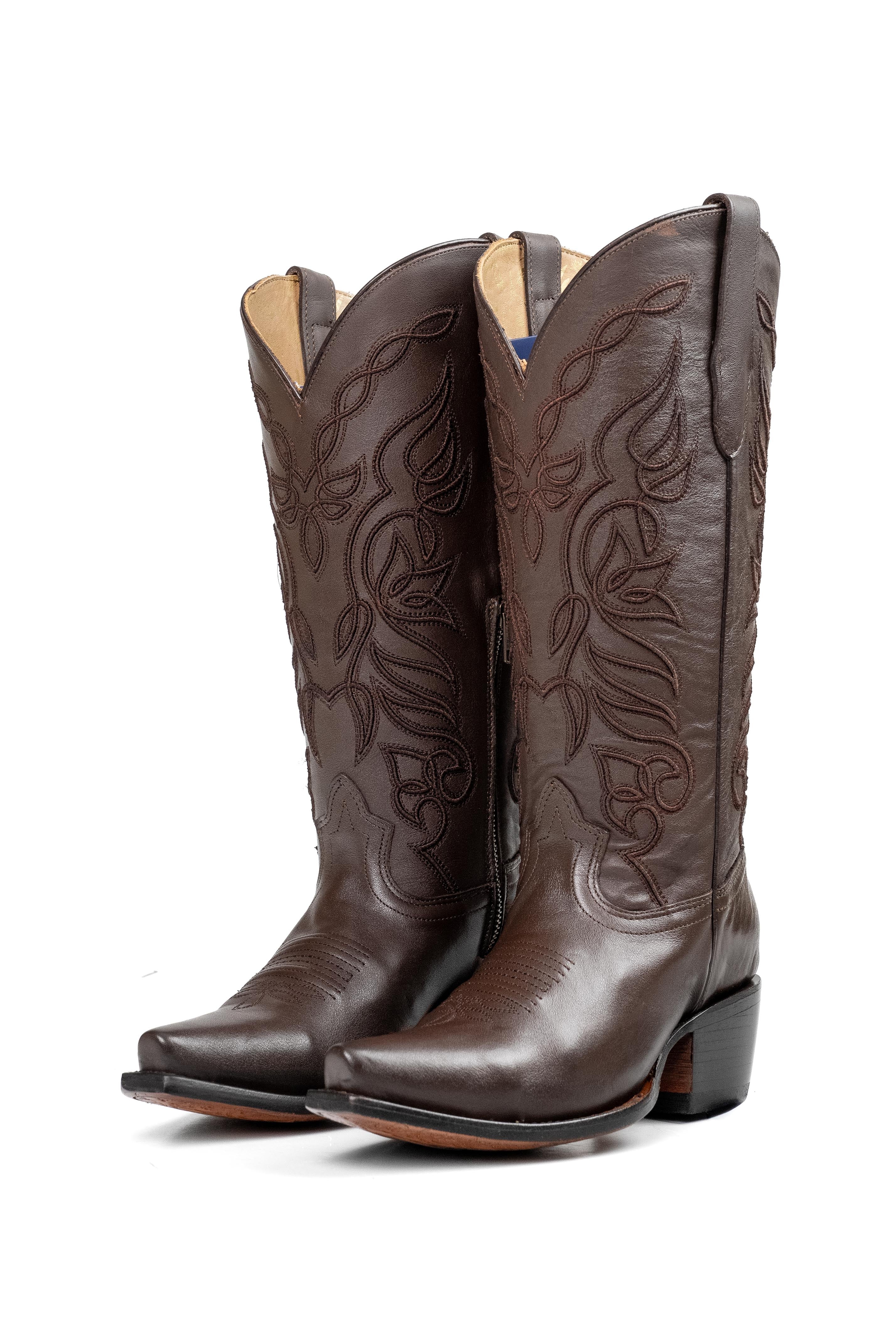 Sally Midi Wide Calf Snip Toe Cowgirl Boot